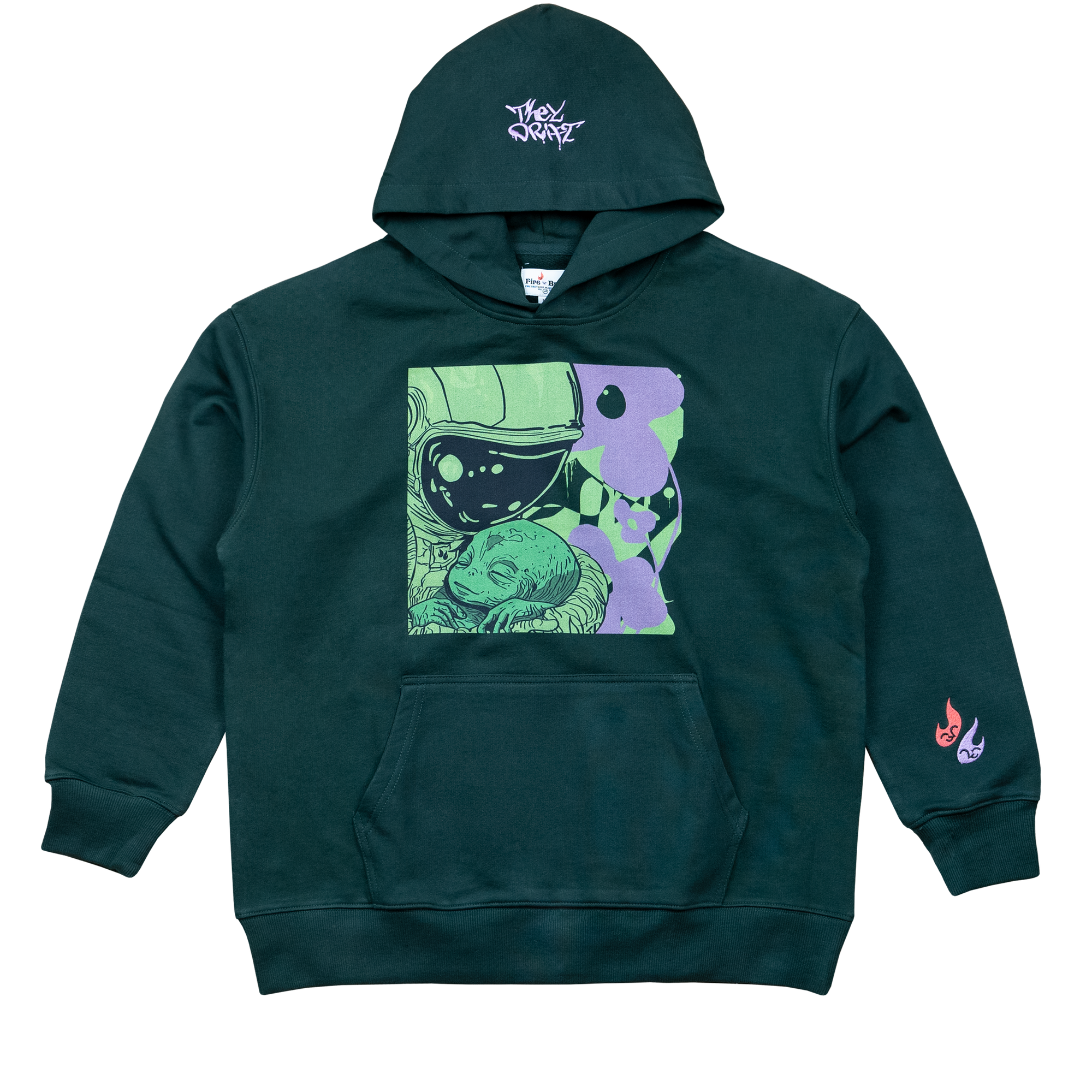 They Drift Hoodie Forest Green