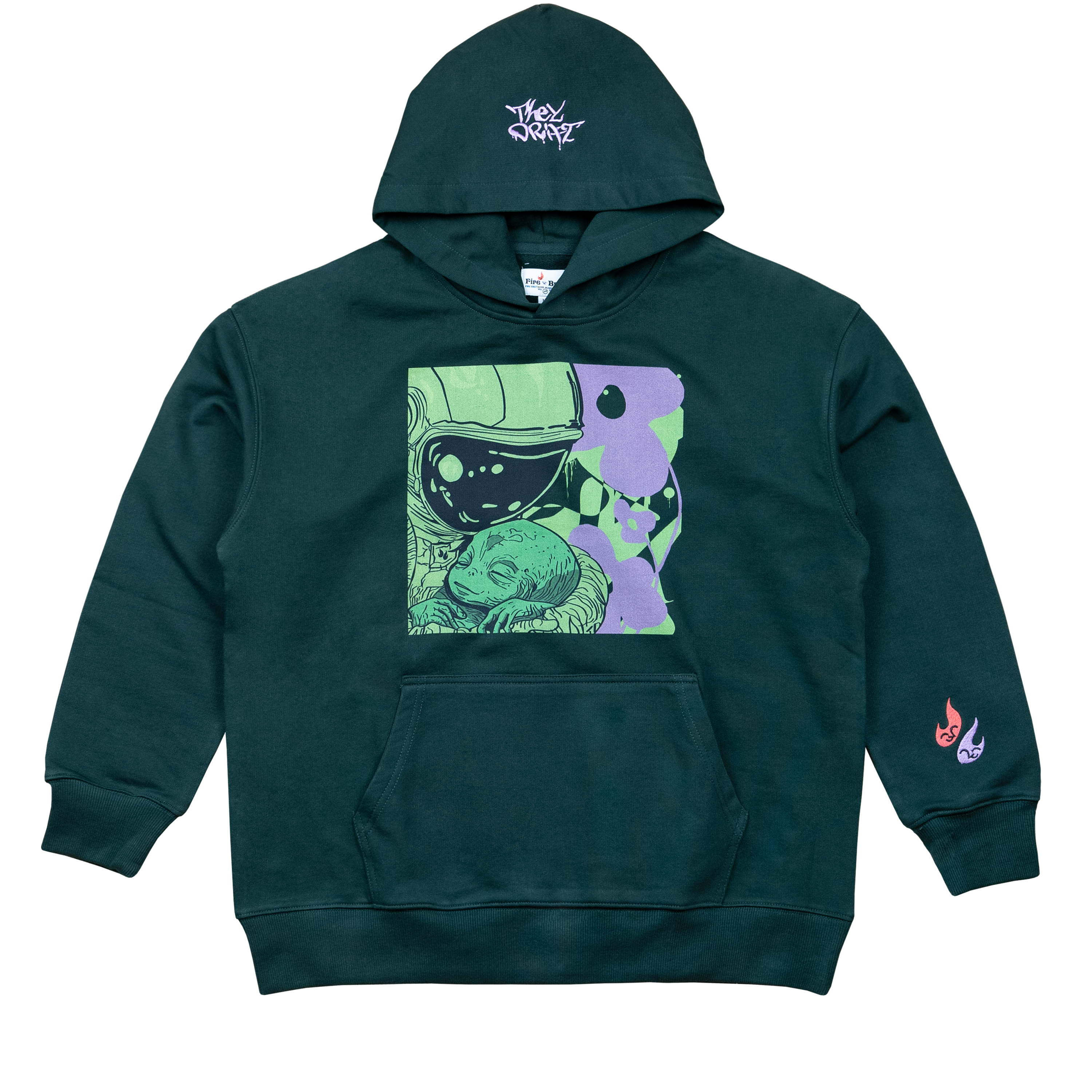 They Drift Hoodie Forest Green