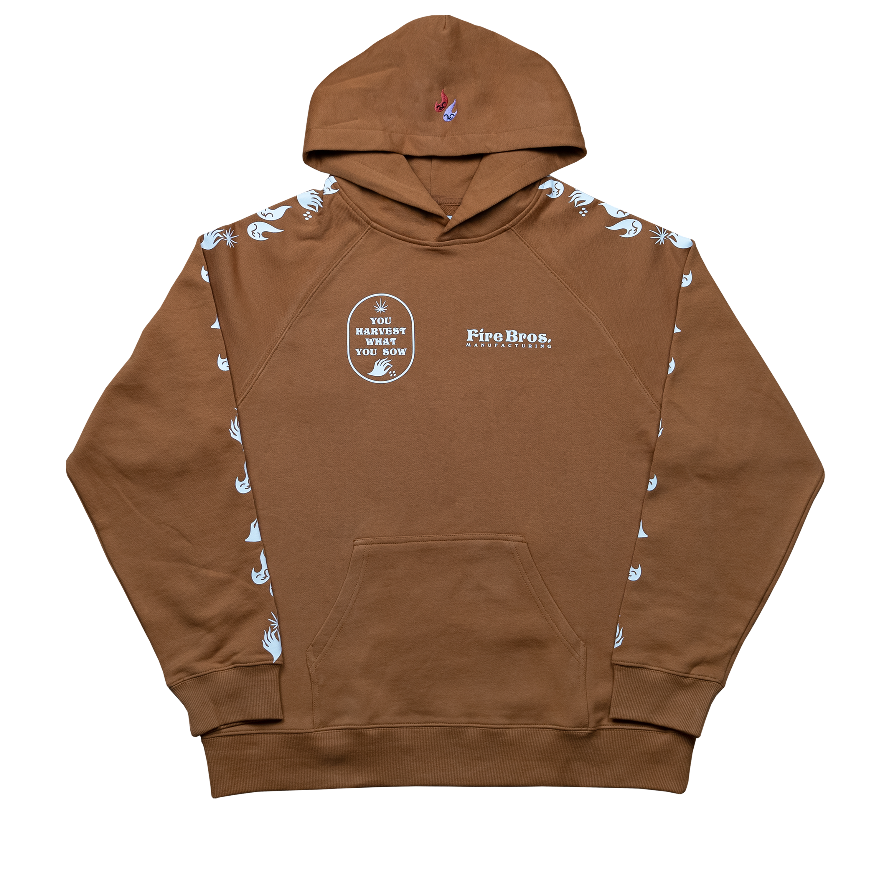 Sleeves Hoodie Wheat