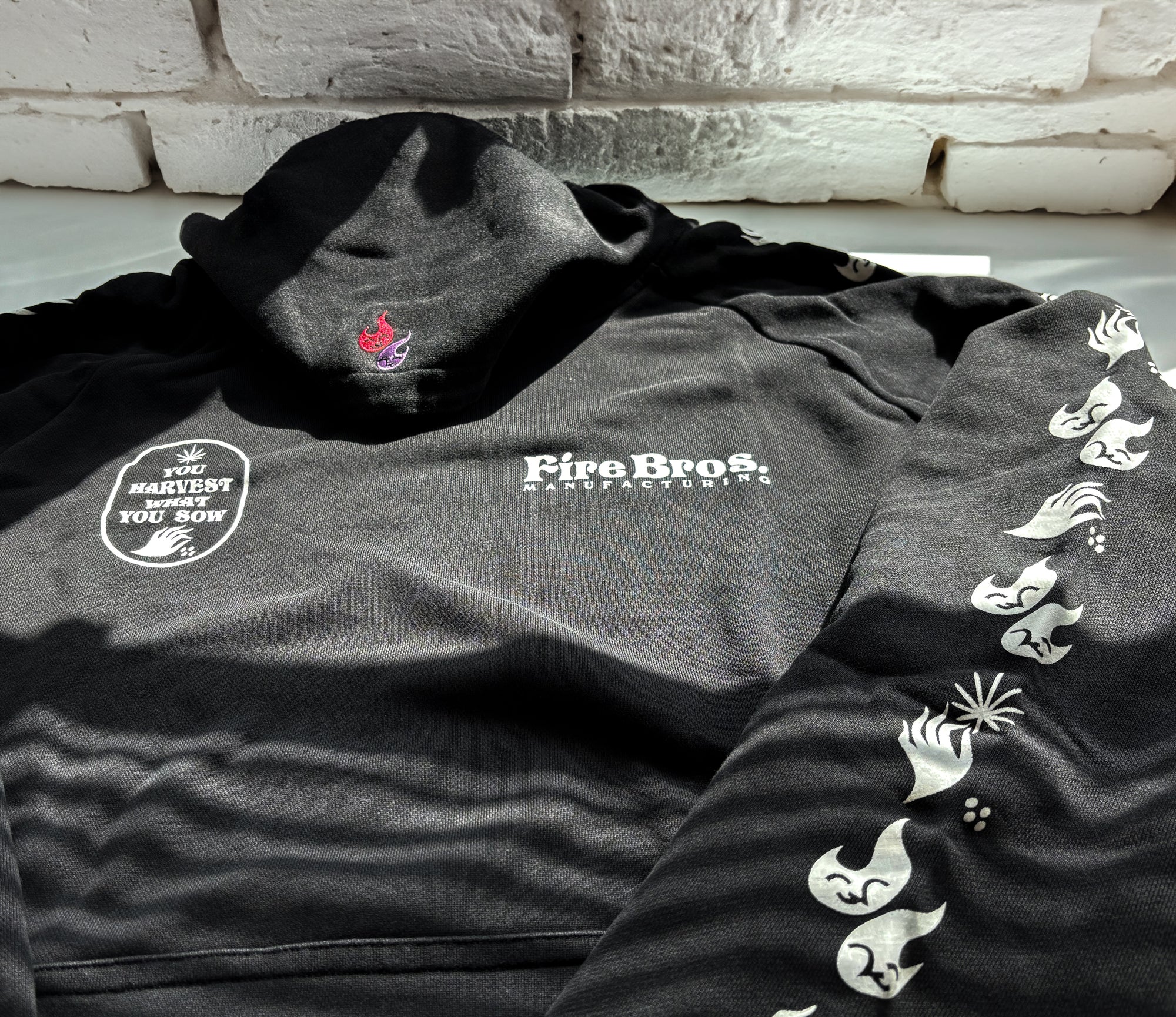 Sleeves Hoodie Black